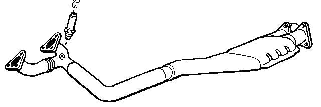 Davico Mfg Catalytic Converter P/N:17019 Fits: BMW 533i 84-83, BMW 633csi 84-83 Image 1