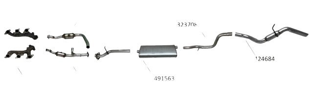 Davico Mfg Exhaust Muffler P/N:491563 Fits: Ford Explorer 10-06, Ford Explorer 10-06, Ford Explorer Sport Trac 10-07, Ford Explorer Sport Trac 10-07, Mercury Mountaineer 10-06, Mercury Mountaineer 10-06 Image 2