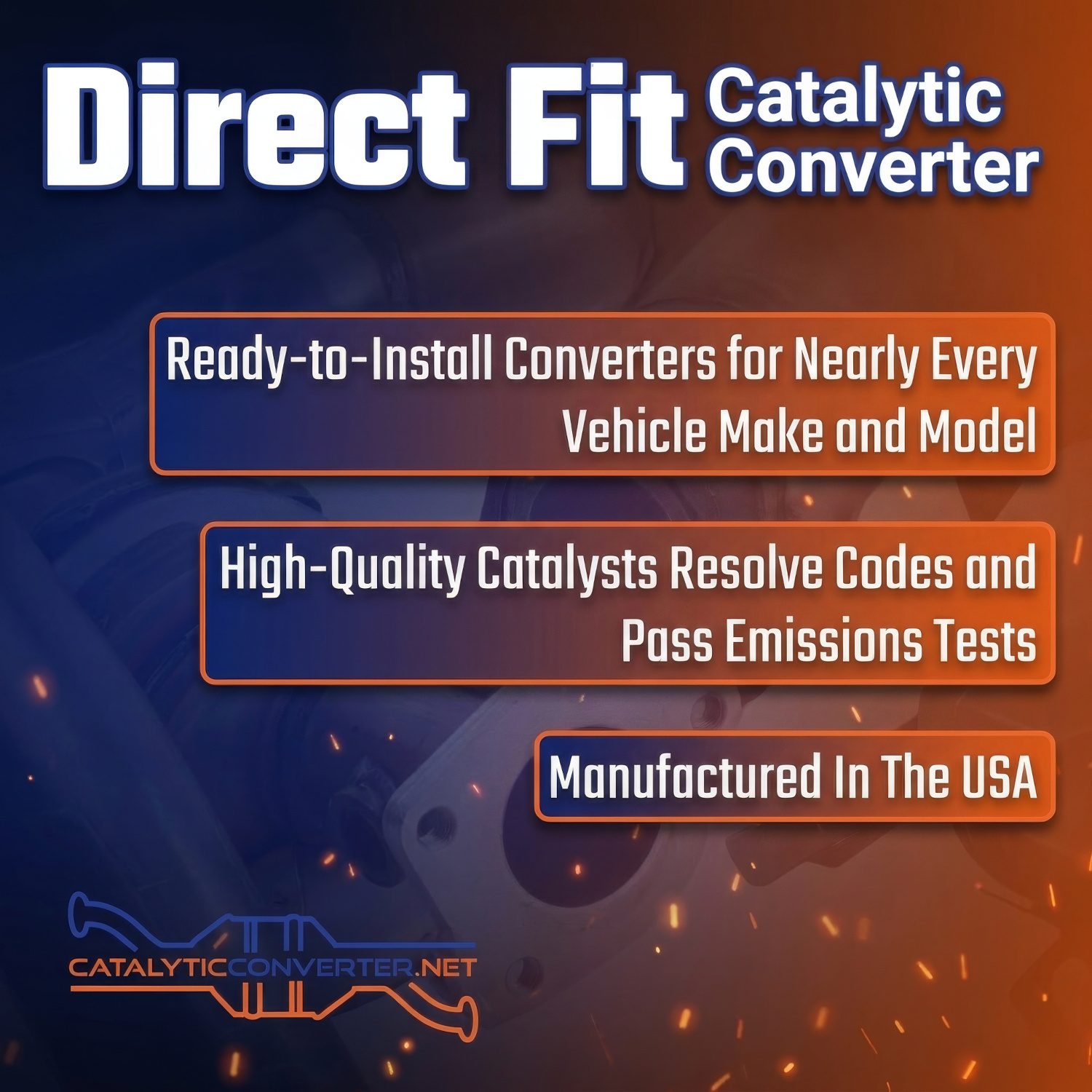 Direct-fit catalytic converter